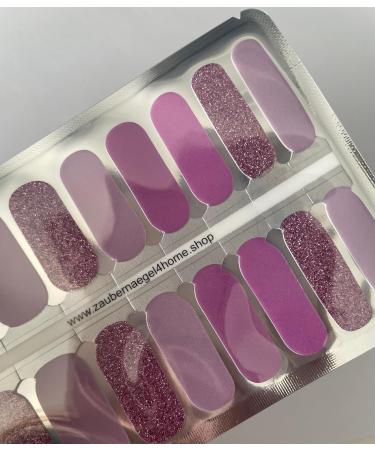 Zaubern gel4Home Nail Foils - 16 Purple Rules Nail Wraps for Stunning Manicures | International Shipping Available - Buy Online on GoSupps.com