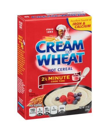 Cream of Wheat Original Stove Top Hot Cereal 2 1/2 Minute Cook Time 12 Ounce (Pack of 12) Original 2 1/2 Minute 12 Ounce (Pack of 12)