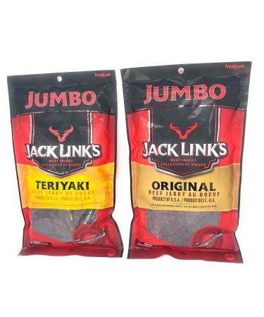 Jack Links Jumbo Beef Jerky Variety 2 Pack - Original & Teriyaki (230 Gram x 2)