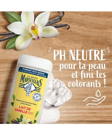 The Little Marseillais | Extra Soft Shower Cream Organic Vanilla Milk Pack of 3 x 650 ml - Buy Online on GoSupps.com