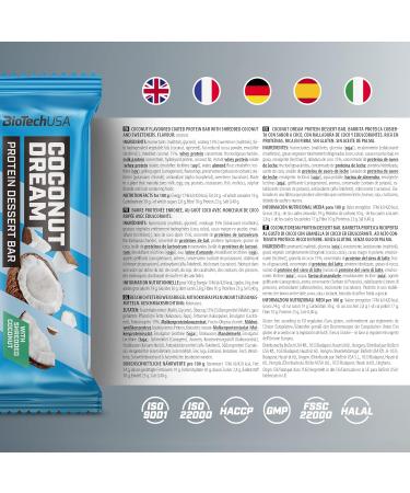 BioTechUSA Protein Dessert Bar | High Protein | Gluten Free | High Fiber | Palm Oil Free 20 * 50 g Coconut Dream - Buy Online on GoSupps.com