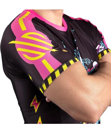 Sanabul Ronin Short Sleeve Compression Rash Guard - Combat Factory Black/Pink, Medium - Buy Online on GoSupps.com