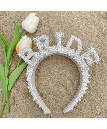 Pearl Bride Headband - Bachelorette Party & Bridal Shower Decorations - Buy Online on GoSupps.com
