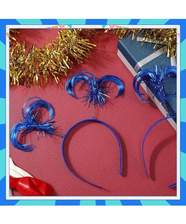 Jexine 12-Piece Blue Tinsel Wrapped Ponytail Headbands with Feathers - Women & Girls Hair Accessories - Buy Online on GoSupps.com