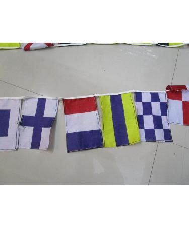 Nautical Sailboat Bunting Signal Flags Set - Marine Boat Yacht Decor - 26 Small Cotton Flags - Buy Online on GoSupps.com