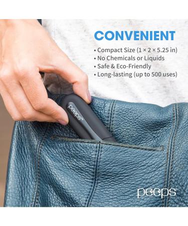 CarbonKlean Peeps Glasses Cleaner | Lens Cleaner for Eyeglasses & Reading Glasses | Carbon Microfiber Tech | Electroplated Silver | 1 Count - Buy Online on GoSupps.com