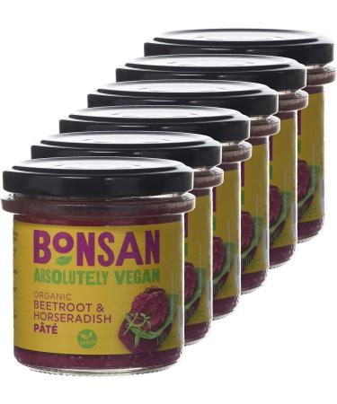 Bonsan Organic Beetroot & Horseradish Pate 6 x 130g - Vegan Gluten-Free Spread - Buy Online on GoSupps.com