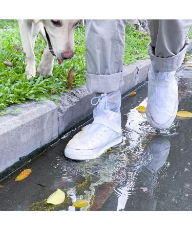 Reusable Waterproof Rain Boot Shoes Cover | Rubber Sole Overshoes for Women and Kids | 1 Pair (Size M) - Transparent - Buy Online on GoSupps.com