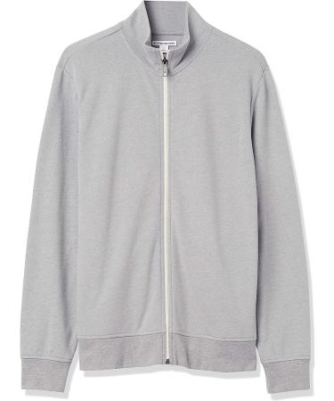 Amazon Essentials Men's Lightweight French Terry Full-Zip Mock Neck Sweatshirt - X-Large, Light Grey Heather - Buy Online on GoSupps.com
