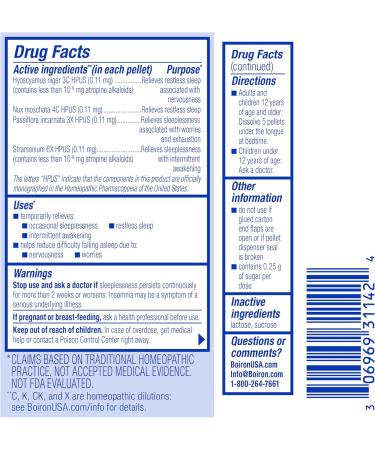 Boiron SleepCalm On The Go Sleep Aid for Deep Relaxing Restful Nighttime Sleep - Melatonin-Free and Non Habit-Forming - 80 Count (Pack of 2) 160 Sleep Aid - Buy Online on GoSupps.com