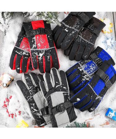 Kids Winter Snow Gloves - 4 Pairs for Skiing & Snowboarding | Outdoor Sports Gloves for Children - Classic Style & Stylish Colors - Buy Online on GoSupps.com
