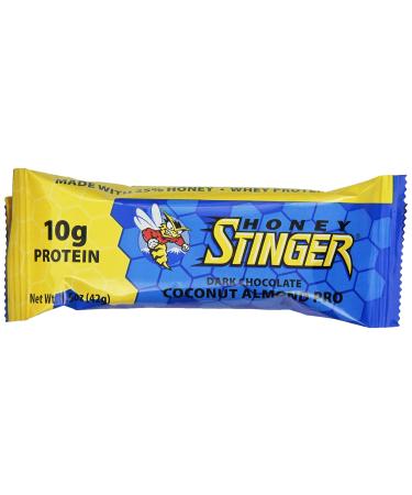 Honey Stinger Protein Bar Dark Chocolate Coconut Almond 1.5 Ounce (Pack of 15)