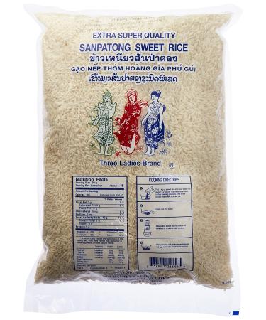 Three Ladies Sanpatong Sweet Rice 5 lbs 5 Pound (Pack of 1)