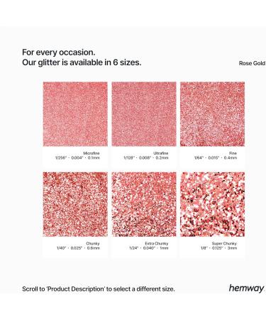 Hemway Ultra Sparkle Glitter Rose Gold 100g - Multi-Purpose Epoxy Resin for Arts, Crafts, and Cosmetics - Buy Online on GoSupps.com
