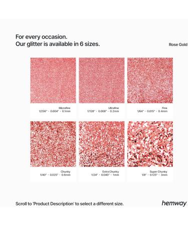 Hemway Eco-Friendly Biodegradable Glitter 100g - Vegan Rose Gold for Face Eyes Body & Festival Makeup - Buy Online on GoSupps.com