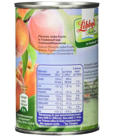 Buy Libby's Naturally Sweet Peaches 410g Pack - Delicious International Shipping Available - Buy Online on GoSupps.com