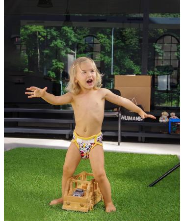 Shop Petit Lulu Size 2 Prefold Pullover Diaper with Tabs (5-16 kg) - Washable Waterproof Cloth Diaper Pants - Made in EU (Lagoon) | International Shipping Available - Buy Online on GoSupps.com