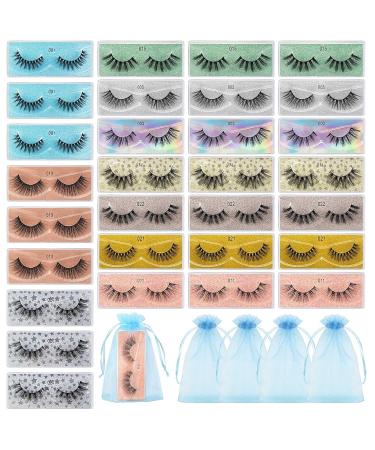 30 Pairs Mixed Styles Reusable Faux Mink 3D False Eyelashes Set with Portable Boxes - Buy Online on GoSupps.com