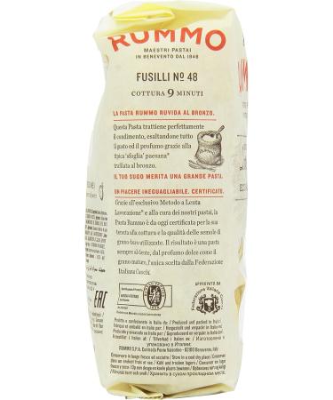 Rummo Fusilli No. 48 Authentic Italian Pasta Made with Durum Semolina Wheat 500g (Pack of 1) - Buy Online on GoSupps.com