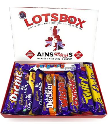 British Chocolate Bars Box - Bundle with 10 UK Chocolate Bars including Crunchie Curly Wurly Flake Dairy Milk Chocolate Bar and 6 other British Full Size Chocolate Bars - Great British Candy 410g - Buy Online on GoSupps.com