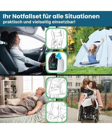 Well-Medication-Safe Urine Bottle for Women - 2-in-1 Design with Discrete Bag & Bright Cord - 1000ml Durable Plastic Urinal for Camping Home Car & Travel - Buy Online on GoSupps.com