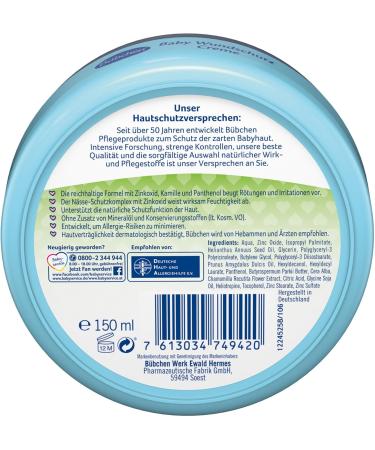 BUEBCHEN Wundschutz Baby Creme 150ml - Best Anti-Sore Protection for Babies | International Shipping - Buy Online on GoSupps.com