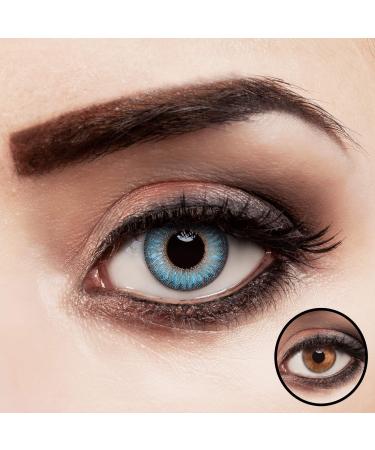 aricona contact lenses colored blue without prescription natural annual lenses 2 pieces