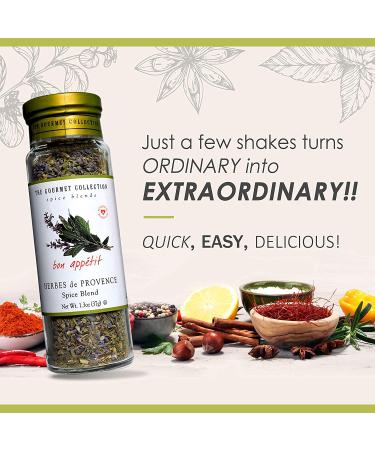 Gourmet Collection Herbes De Provence Spice Blend with Lavender - Salt-Free Seasoning for Chicken, Fish, and Soups - 156 Servings - Buy Online on GoSupps.com
