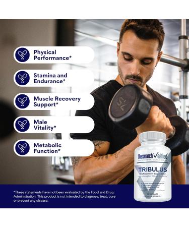 Research Verified Tribulus Terrestris - 1500mg- 95% Furostanol Saponins 5% Bioperine - 60 Count - 6 Bottles 60 Count (Pack of 6) - Buy Online on GoSupps.com