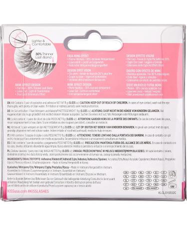 KISS Lash Couture LuXtensions Collection 1 Pair of Fake Lashes Russian Volume Light and Flexible Faux-Mink Eyelash with Super Slim Band includes Lash Glue - Buy Online on GoSupps.com