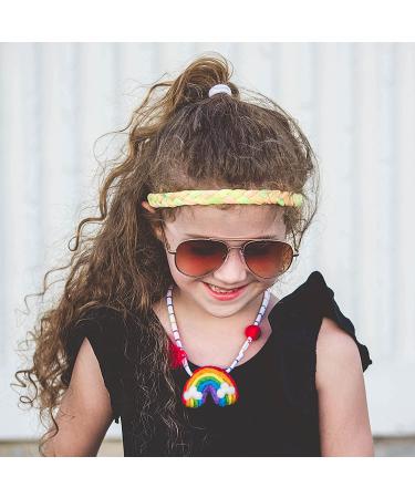 FROG SAC 4 Tie Dye Braided Headbands for Girls - Rainbow Hair Accessories for Kids - Adjustable and Stretchy Elastic Girl Head Bands - Cute Fashion Hairbands - Perfect Birthday Party Favors and Stocking Stuffers - Buy Online on GoSupps.com