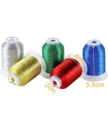 New brothread 20 Assorted Metallic Embroidery Machine Thread Kit - 500M Each Spool - Buy Online on GoSupps.com