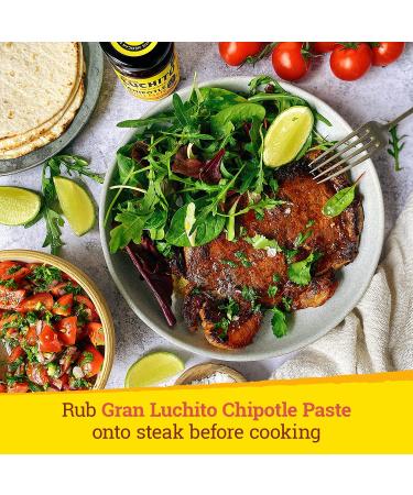 Gran Luchito Mexican Chipotle Chili Paste 3.5oz - Handmade in Mexico | Smoky Chipotle Sauce with Medium to High Heat | All Natural & Gluten/GMO Free - Ideal for Mexican Cooking - Buy Online on GoSupps.com