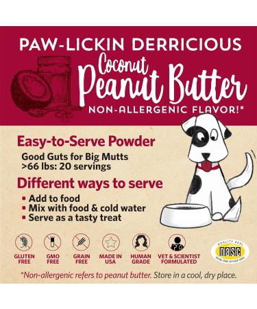 Good Guts Probiotic for Big Dogs - 12 Billion CFUs 11 Strains & Digestive Support | 20-Day Supplement for Adult & Puppy Dogs Over 66 lbs - Buy Online on GoSupps.com