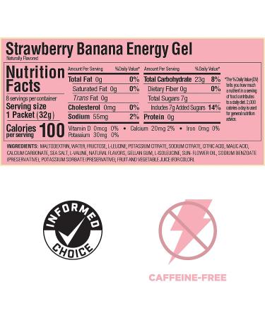 GU Energy Original Sports Nutrition Gel - Strawberry Banana (8-Count) - Buy Online on GoSupps.com