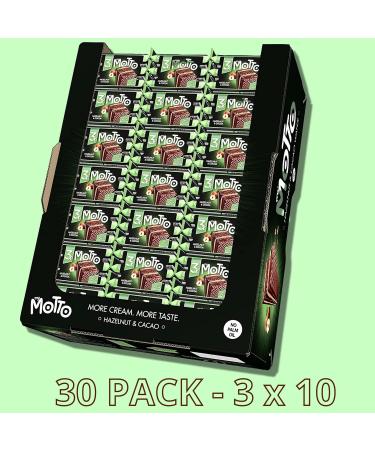 My Motto Hazelnut & Cocoa Wafer Biscuits 80% Cream 30 Individual Wrapped Wafers (34g each) Bulk Biscuits Box Back to School Snack  - Buy Online on GoSupps.com