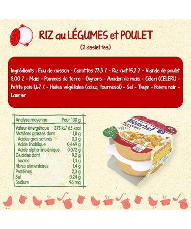 Bl dina - Bl dichef - 8 small dishes for babies - Lunch meal - From 12 months - 4 recipes - Pack of 8 - Buy Online on GoSupps.com