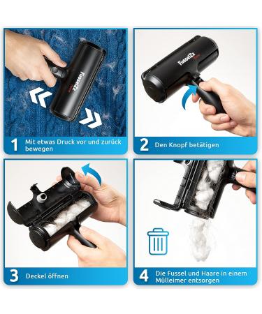 Fusselztz Home Premium Lint Roller - Self-Cleaning Animal Hair Remover for Cats & Dogs Reusable Ideal for Sofas Carpets & Beds - Buy Online on GoSupps.com