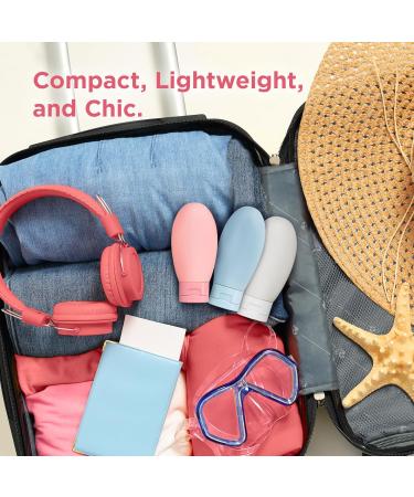 HOLD ME TIGHT 60ml Premium Travel Bottles for Toiletries Leak proof and TSA Approved Pack of 4 Refillable Squeezable Containers - Buy Online on GoSupps.com