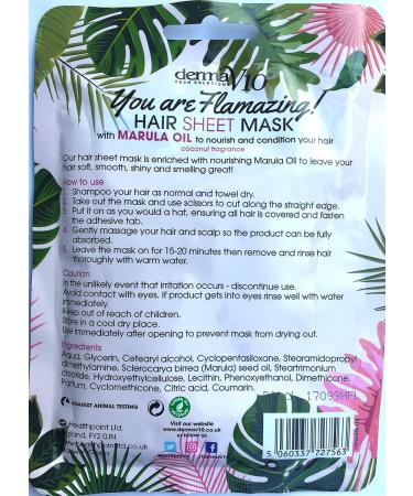  Derma V10 Derma V10 Vegan Nourishing & Conditioning Masks (4 Packs of Marula Oil) - Buy Online on GoSupps.com