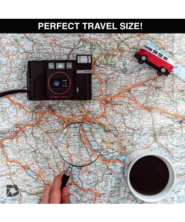 Deluxe Products Classic Handheld Magnifying Glass - Portable Compact Design for Travel  and 3" Glass Lens with 3X Magnification for Reading Small Print  and Hobbyists  Black  (SON-DP-8119) - Buy Online on GoSupps.com