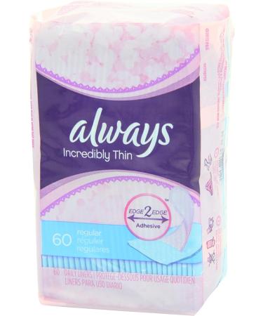 Always Thin Daily Liners Regular Absorbency 240 Count - Pack of 4 | Unscented | No Feel Protection - Buy Online on GoSupps.com