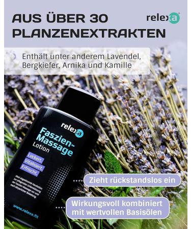 RELEXA Fascia Massage Lotion 250ml | Relaxation & Muscle Pain Relief | Easy-to-Use Massage Lotion for Soothing Massage - Buy Online on GoSupps.com