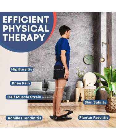 Adjustable Calf Stretcher Slant Board - Non-Slip Portable Stretch Equipment for Ankle, Achilles Tendon, Knee & Posture Exercise - Buy Online on GoSupps.com
