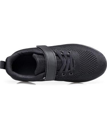Anlarach Kids Toddler Athletic Running Shoes | Air Cushion Sneakers | Size 12 Little Kid | All Black - Buy Online on GoSupps.com