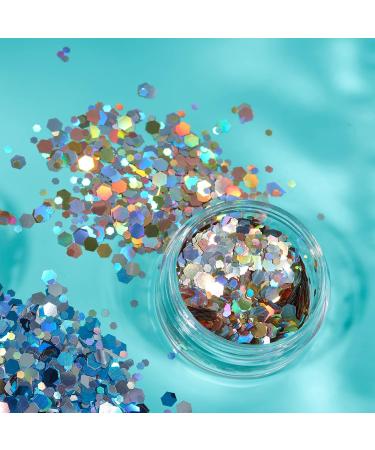 Mystics Coarse-Grained Glitter | 100% Cosmetic Glitter for Face Body Nails Hair Lips - 5 Color Set (3G) | Moon Glitter International Shipping - Buy Online on GoSupps.com