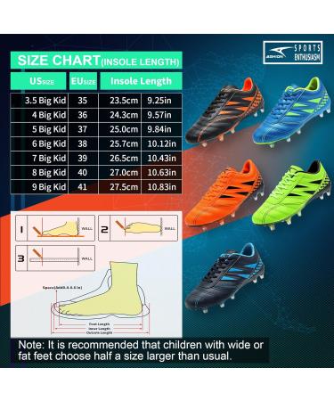 Buy Littleplum Kids Football Boots - Outdoor Athletic Soccer Shoes in Black/Blue (EU 36) | Top Quality & International Shipping - Buy Online on GoSupps.com