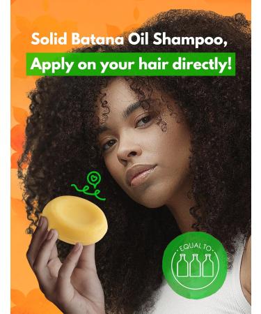Batana Oil Shampoo Bar for Hair Growth | Natural PHA Exfoliating Cleanser | Sulfate-Free pH Balanced All Hair Types - Buy Online on GoSupps.com