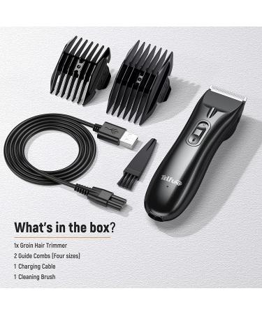 Telfun Groin Body Hair Trimmer Electric Ball Shaver for Men & Women - Waterproof Wet/Dry Groomer with Ceramic Blades - Ultimate Male Hygiene Razor - Buy Online on GoSupps.com