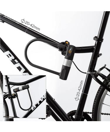 Via Velo Heavy Duty Bike U-Lock with Cable - 14mm Shackle, 10mm x 1.8m Cable | Mounting Bracket Included - for Road, Mountain, Folding Bikes - Buy Online on GoSupps.com